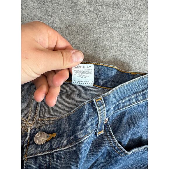 Levis 550 Jeans Womens Size 16 Blue Relaxed Fit Tapered Leg Streetwear Red Tab - Picture 8 of 9